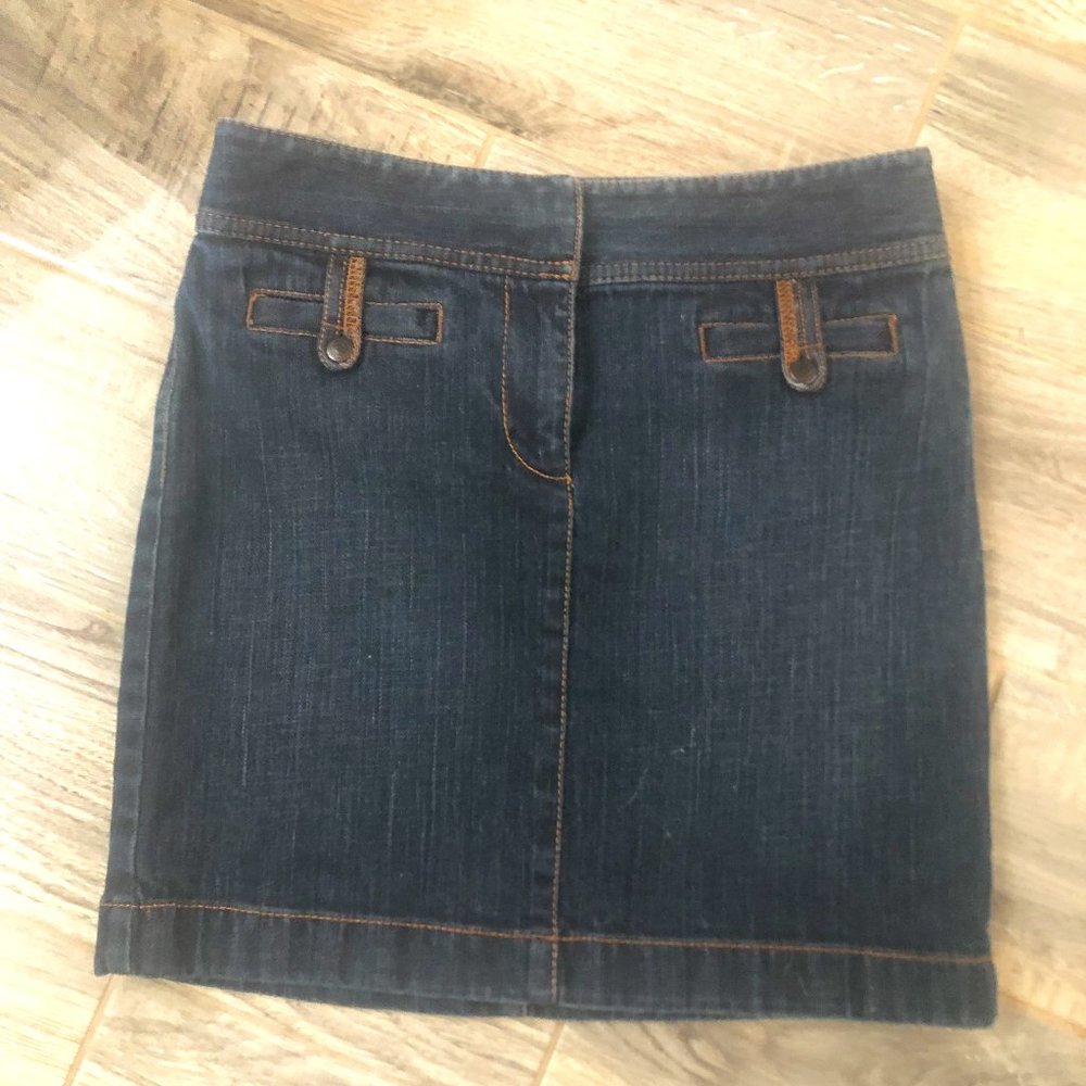 Loft Dark Denim Skirt